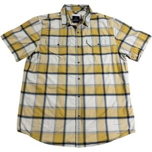 prAna Men's Button Up Shirt Cayman Plaid Size‎ Large